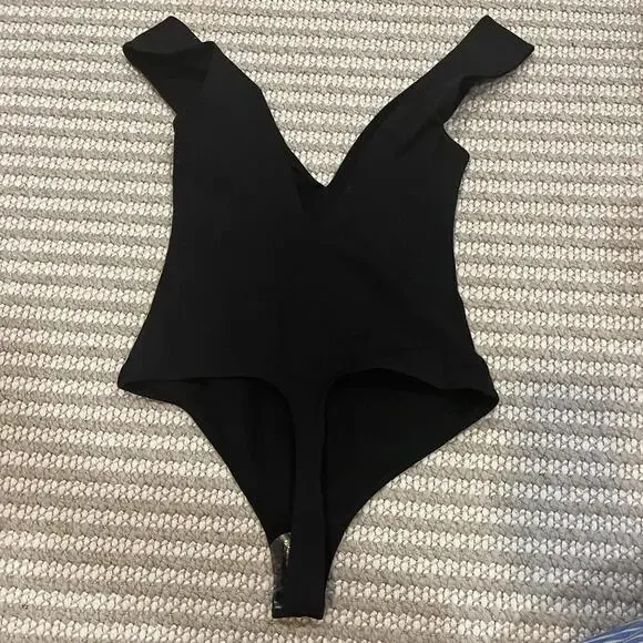 Free People Keep it Sleek Bodysuit in Black - Picture 4 of 6